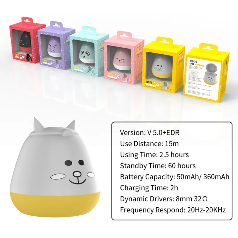 ZW-T 7tws Bluetooth наушники Bluetooth 5,0 новая портативная беспроводная гарнитура с Bluetooth