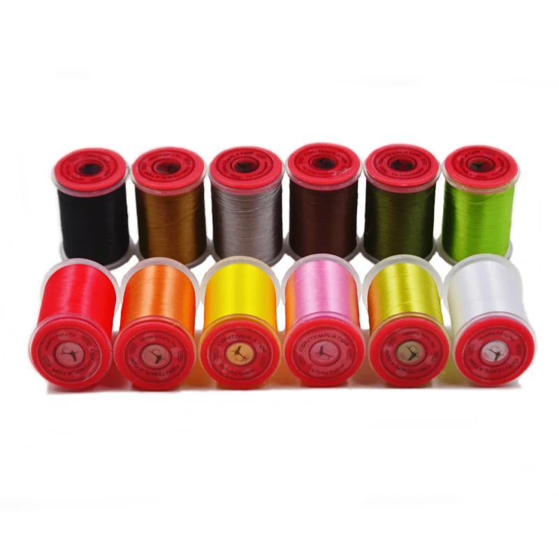 CONTEMPLATOR 1pc 75D 260yards Fly Tying Thread 12optional Colors Flat Lightly Waxed Silky Smooth Tying Threads Standard Bobbin