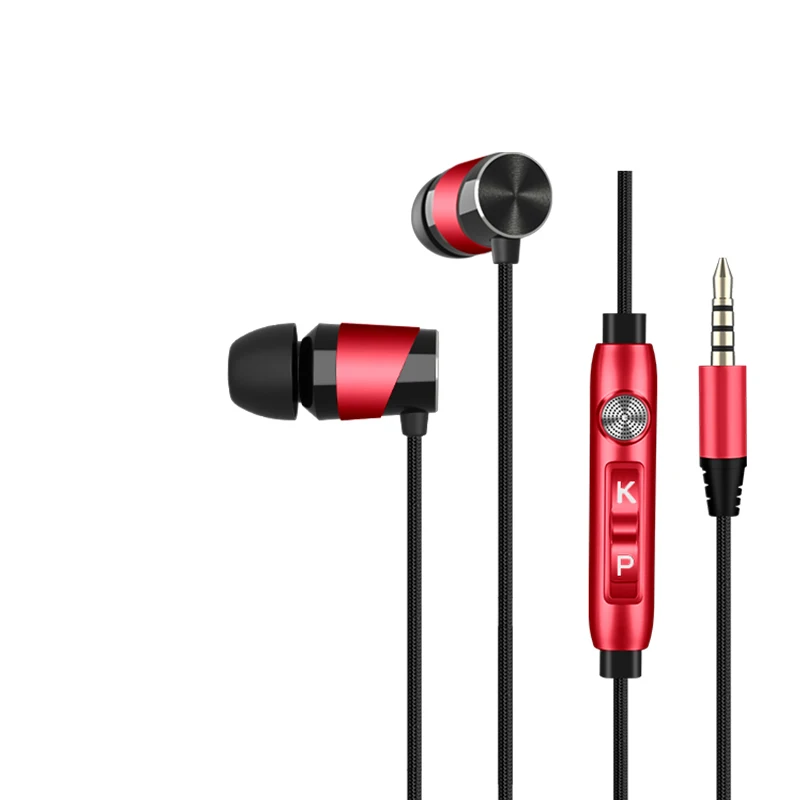 In ear Wired Earphone Stereo Sound Card Microphone Line Control With Mic Earbuds Headset