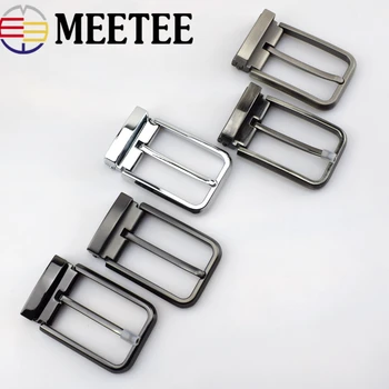 

Meetee High quality 35mm Men's Metal Belt Buckle Pin Clip Cowboy Jeans Head for 33-34mm DIY LeatherCraft Supply AP2763