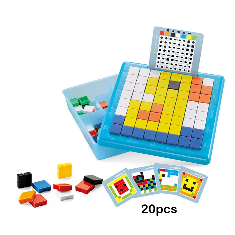 Montessori Mosaic Puzzle Toys Mushroom Nail Puzzle DIY Puzzle Blocks Set Creative Jigsaw Board Children Education Learning Toys 6