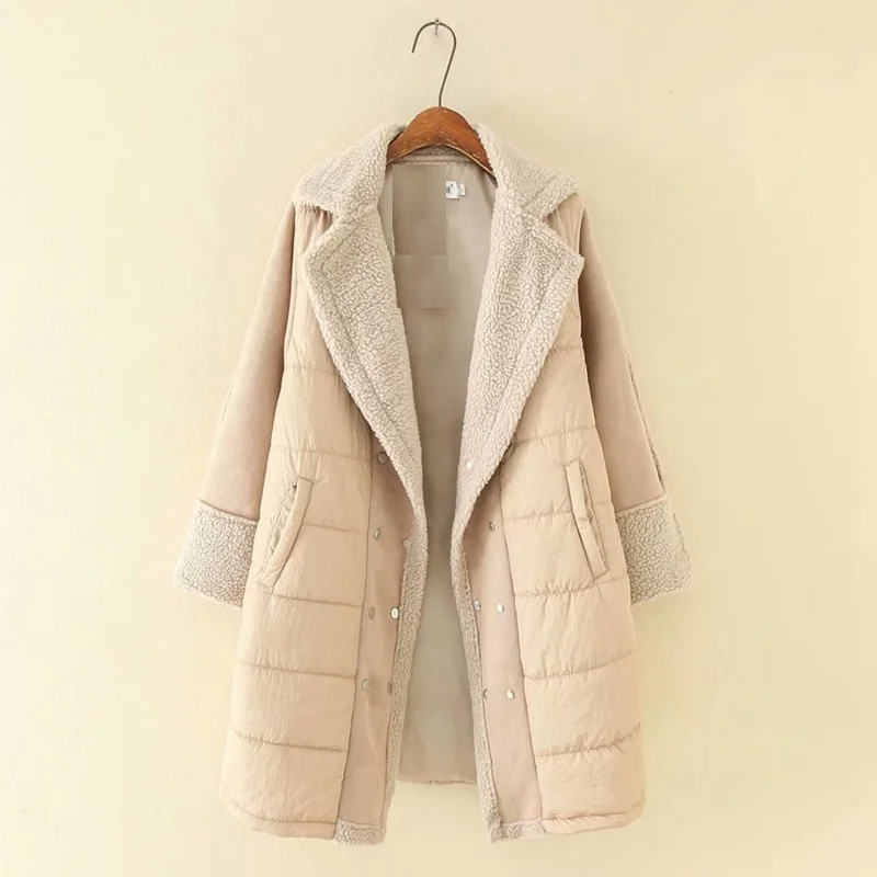 Winter Coats Parkas Thick Warm Plus Size Woman Casual Fashion Camel inner Black Winter Oversized Outwear Coats Parkas Female - Цвет: Коричневый