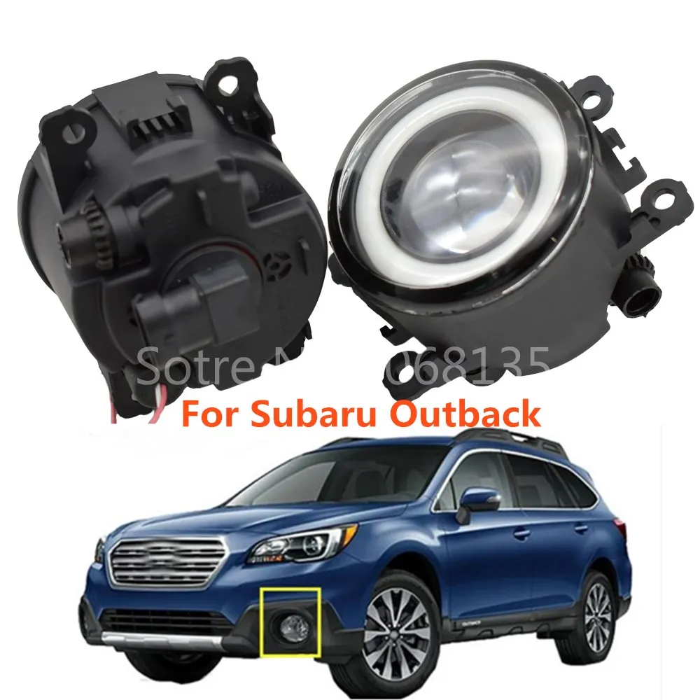 

2x Car LED Fog Lights 90mm Round Angel Eye Daytime Running Light For Subaru Outback 2010-2012 For Subaru Levorg 2014 - 2018