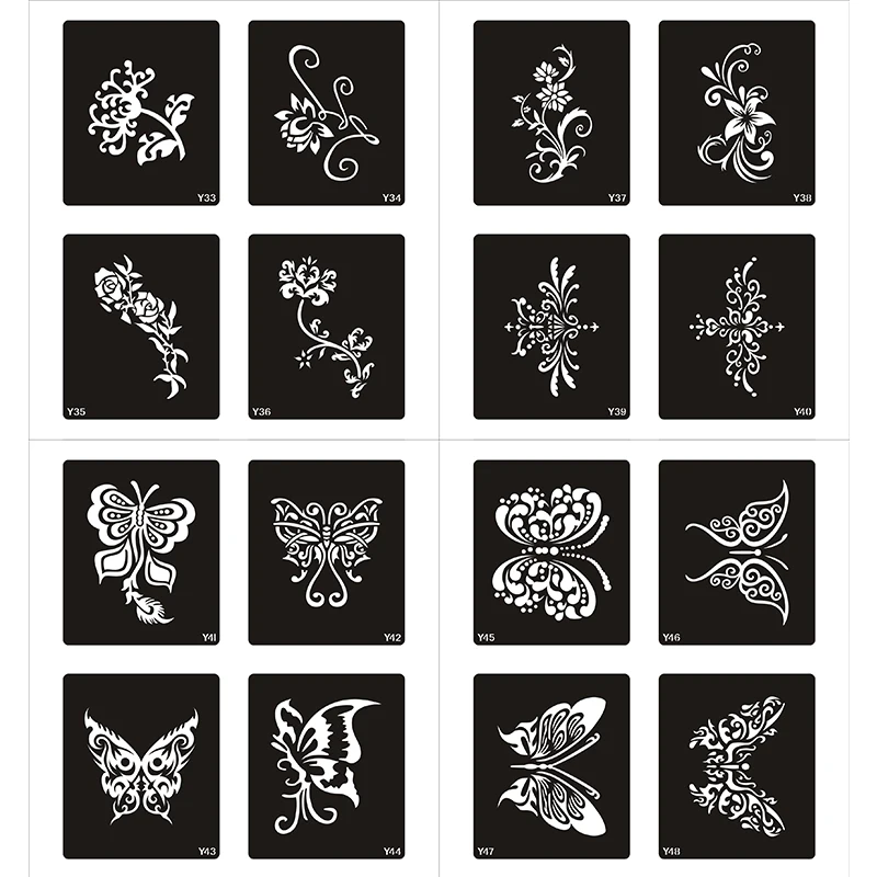 Plantillas Para Tatuajes De Henna, Aerógrafo Con Brillo Temporal, Arte  Corporal, Un Libro, 80 Diseños, Envío Gratis|Stencils For Tattoos|Stencils  For Hennahenna For Tattoo - Aliexpress