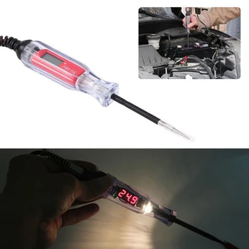 

3V-48V Portable Car Electric Circuit Tester LCD Digital Light Voltage Test Pen Power Probe Diagnostic Tool For Motorbike Boat