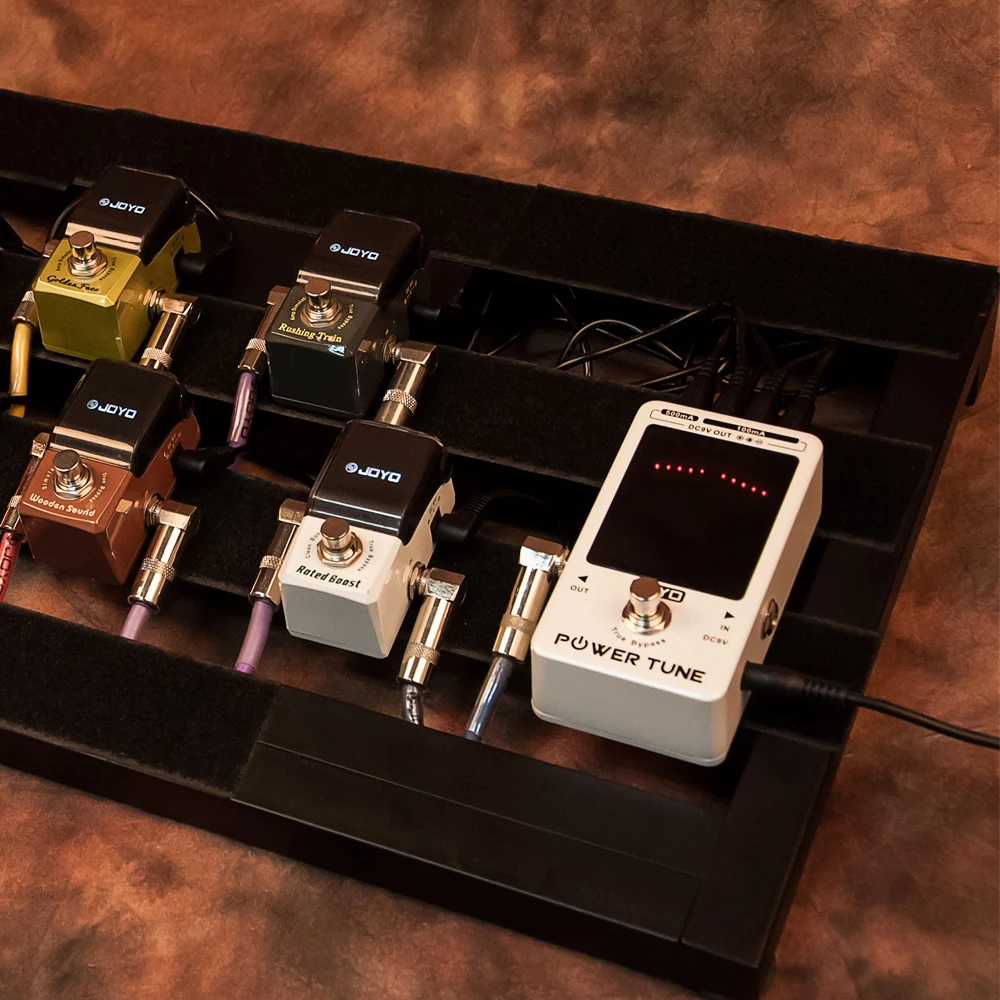 JOYO Guitar Pedal Tuner Power Tune Tuner Pedal  2 in 1 Guitar Power Supply and Tuner True Bypass Musical Instrument Parts JF-18R