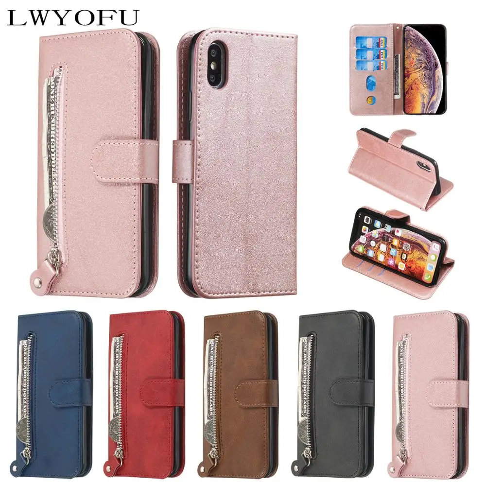 

LWYOFU luxury flip vintage PU leather case for Samsung Galaxy S9 S10 S10E S10 Plus Note 8 9 10 5G Note 10 Pro 5G phone case