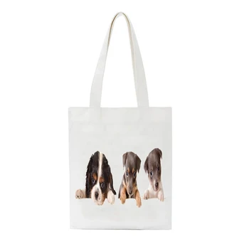 

Printed Cute Cartoon Bags Cloth Canvas Tote Bag Toy And Baby Clothes Hanging Organizer Bags Women Beach Handbags