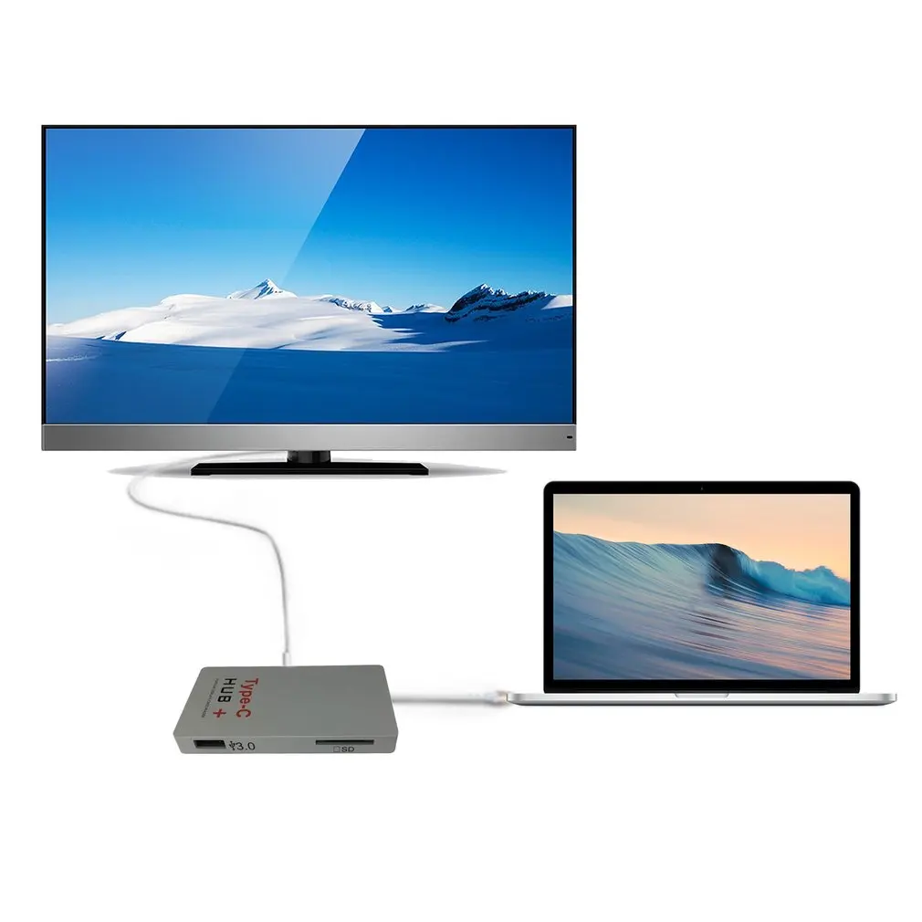 USB3.1 USB-C концентратор+ PD зарядка USB 3,0 концентратор зарядное устройство концентратор type-c кардридер адаптер HD 4k HDMI конвертер