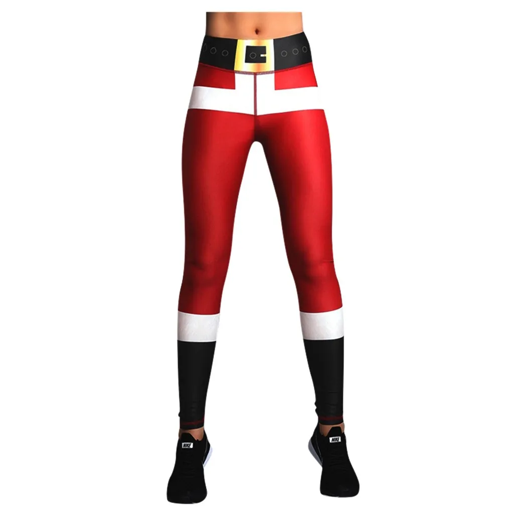 Модные рождественские леггинсы для женщин с высокой талией, обтягивающие длинные штаны, эластичные тренировочные рождественские леггинсы с принтом снежинок, Хлопковые вязаные
