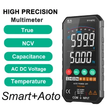 

FUYI Ultra-thin Digital Multimeter Profesional Smart Auto Range 6000 counts 1000V AC DC Ohm Hz NCV Voltager Electrician Tools
