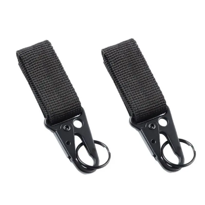 

2 PCS Nylon Belt Keychain, Gear Keeper Pouch, Key Ring Holder, Compatible With Molle Bags, Perfect Webbing Attachment Strap New