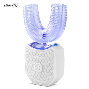 

360 Degree Automatic Sonic Electric Toothbrush Silicone Ultrasonic Electronic Tooth Brush USB Rechargeable 4 Mode Teeth Cleaner