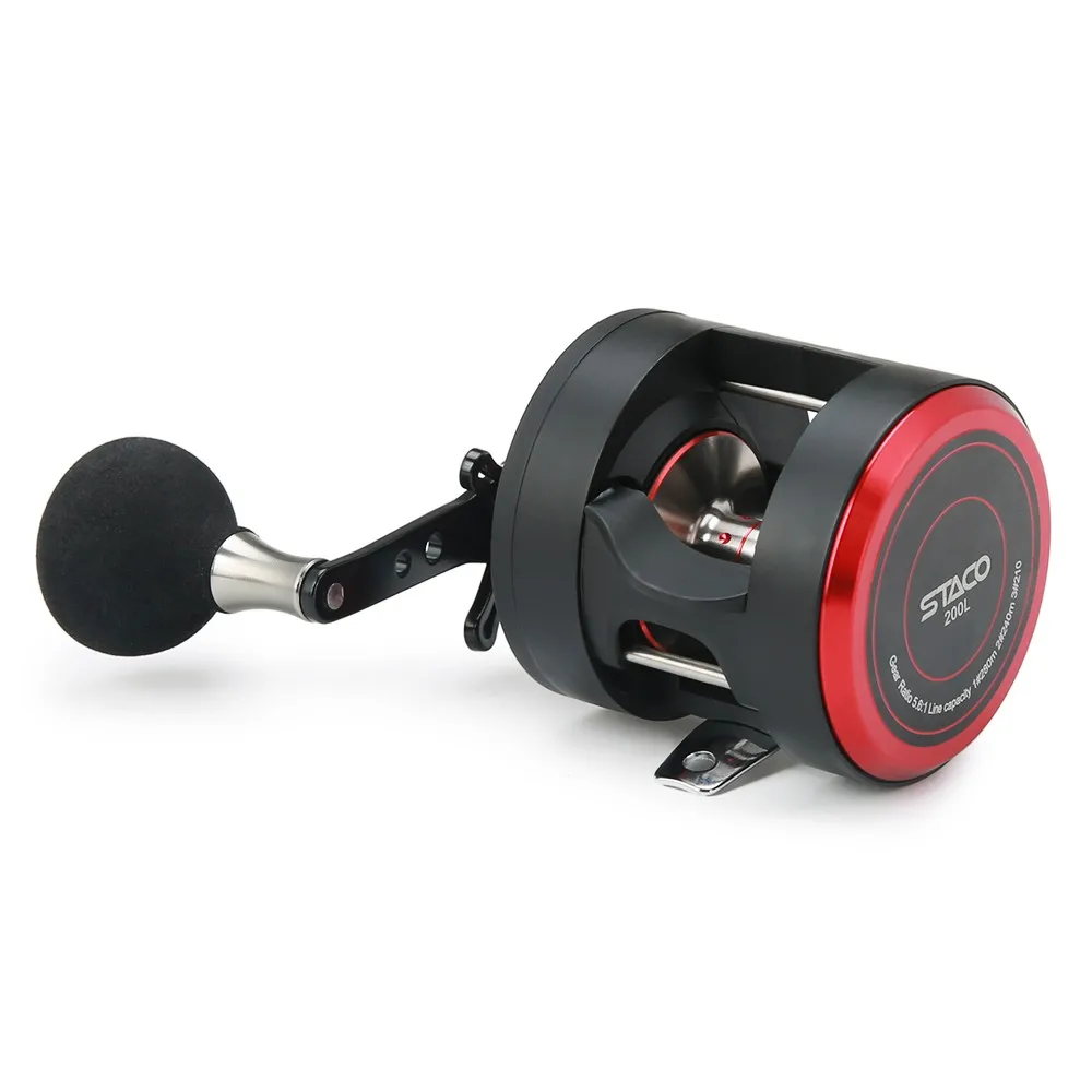 10+1 BB Fishing Reel Left/Right 5.6:1 Trolling Reel Drum Fishing Reel Snakehead Bass Salmon Fishing Reel JXF