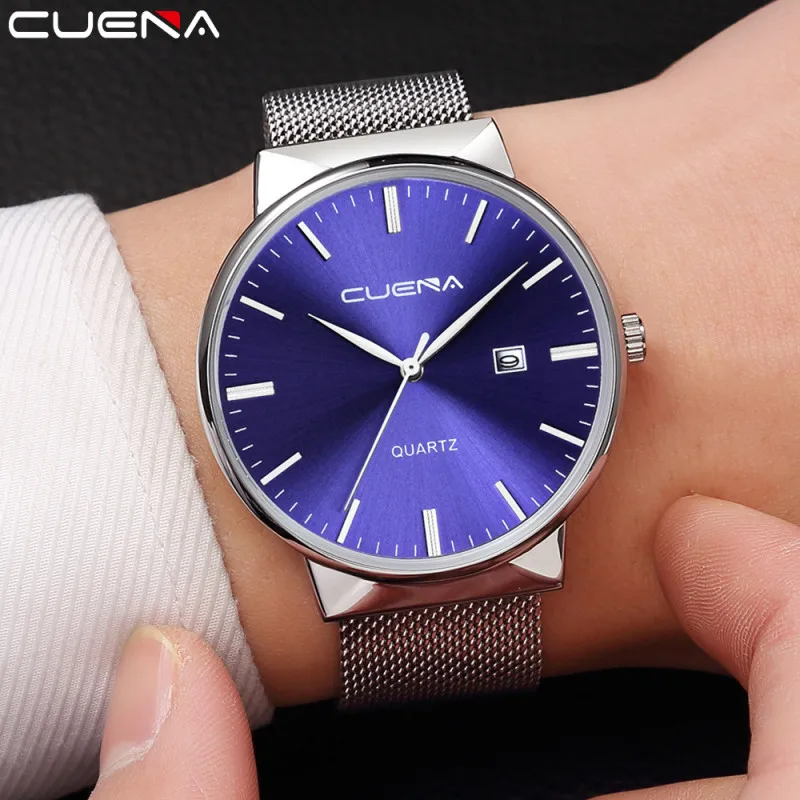 Fashion Watch Men Military Sport Stainless Steel Analog Quartz Wrist Watch Waterproof Ultra Thin Women Men Clock reloj hombre /N