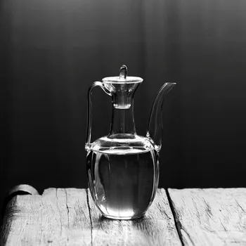 

Tea Pure Hand-made Heat-resistant Glass Holding Pot Water Injection Bucket Tea Soup Bottle Tea Wine Pot Can Be Directly Heated