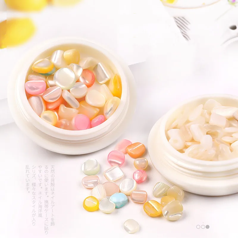 

New shell piece cute nail decoration color pearl irregular shell stone abalone fragments Japanese style nail decoration