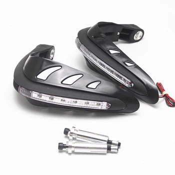

Motorcycle Brush Hand Guards LED Turn Signal Light Handguard Protector For Dual Road Motorcross Dirt Bike