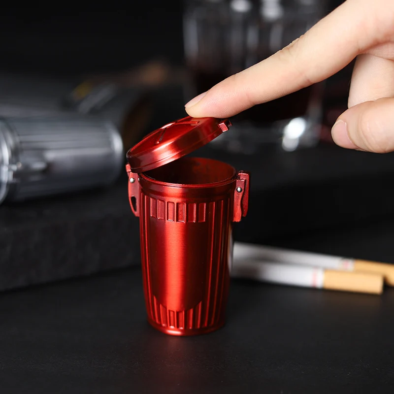 Portable Ashtray Trash Can Ash Box for Travel Outdoor
