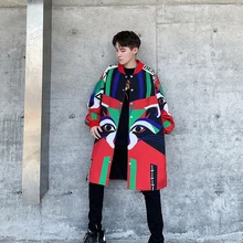 Осенний Тренч мужской свободный китайский стиль хип хоп длинный Тренч куртка мужская мода качество свободный уличный стиль Тренч пальто