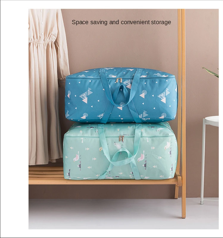 Oxford Waterproof Clothes Storage Bag Large Capacity Portable Folding Closet Organizer Pillow Quilt Blanket Case Bed Under Pouch