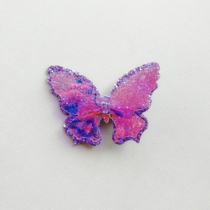 2pcs/lot Summer Printing Butterfly Kid Hair Clip Cute Girls Gauze Multicolor Hair Grip Hair Barrette Floral Kids Hair Accessory - Цвет: 13
