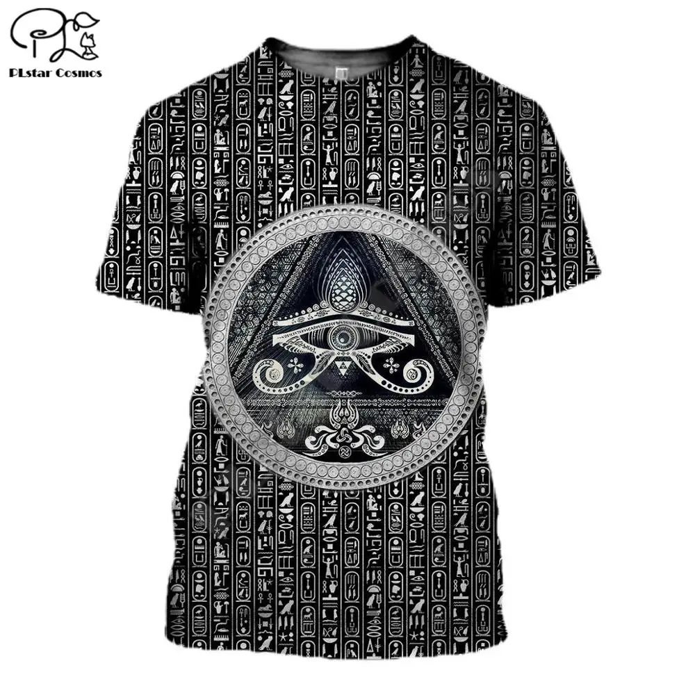 color as picture PLstar CosmosHorus Ancient Horus Egyptian God Eye of Egypt Pharaoh Anubis face 3dPrint футболка для мужчин/женщин унисекс уличная одежда S-1 - Цвет: color as picture