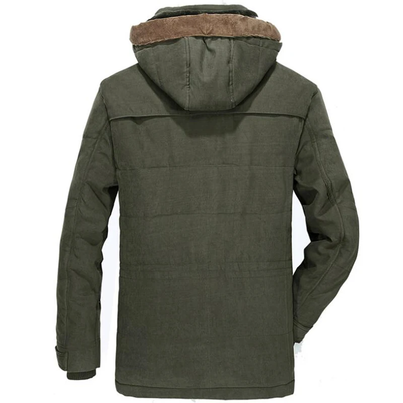 Зимняя куртка, пальто размера плюс 6XL 7XL, мужские парки, hombre invierno, утепленная, теплая, с капюшоном, в стиле милитари, теплая, флисовая, с мехом, парка для мужчин