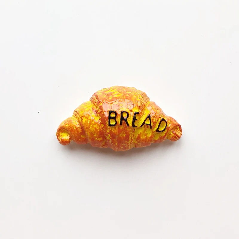 bread Креативный бионический объект 3D магниты на холодильник скандинавские декоративные магнитные продукты симпатичный магнит подарки для украшения дома кухни реквизит - Цвет: bread