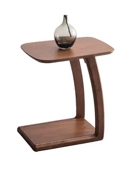 

All solid wood edge sofa corner several movable mini tea table minimalist modern small table