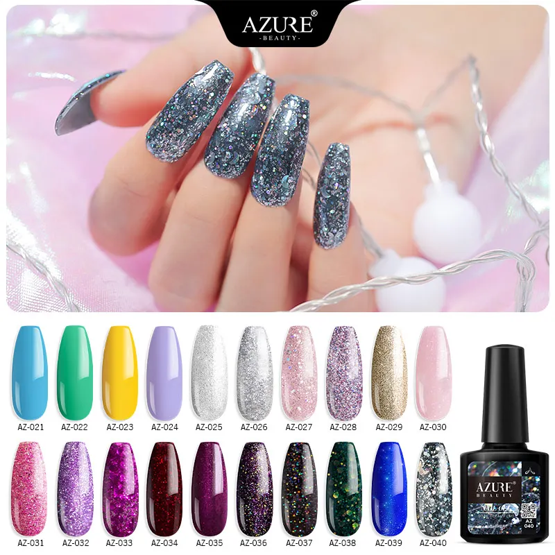 Azure beauty новый блестящий УФ Цветной Гель-лак впитывающий Полупостоянный