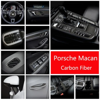 

Car Inner Door Audio Speaker Gearshift Panel Door Armrest Cover Trim Stickers for Porsche Macan 2014-2020 Auto Accessories