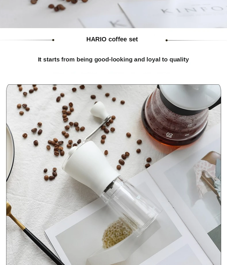 H49fe222055a4463aa0562e1a517d62bbb Coffee Machine HARIO Japanese Portable Powder Coffee Grinder Ceramic Core-grinding Household Manual Grinding Coffee Beans MSS