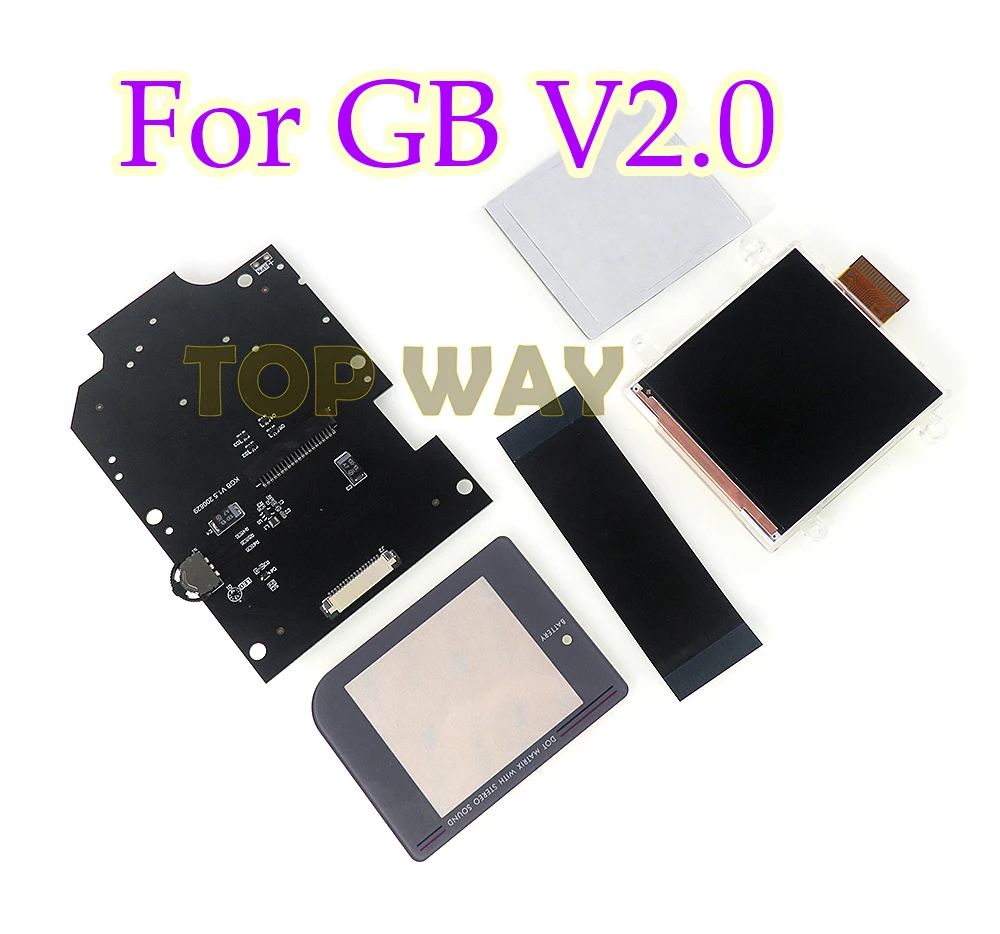 

1set For GB DMG IPS LCD Backlight High light Brightness 36 retro color combinations Replacement Highlight IPS Full Screen Kits