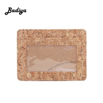 

2019 Unisex Wallet Business Card holder Corkwood Coin Pocket Bus Card Organizer Purse Men Women Khaki Short Slim Clutch Bag