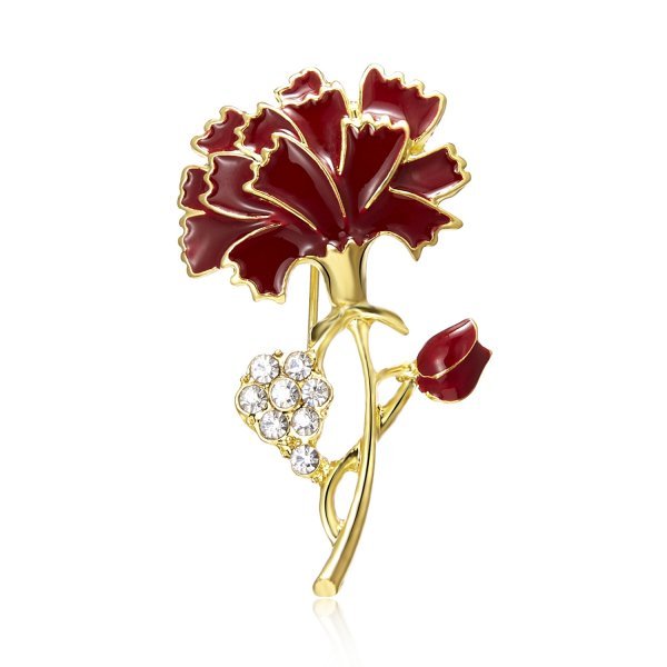 Styles Beautiful Pearl Bowknot Tulip Rose Red Christmas Brooch Women Pin Flower Enamel Rhinestone Jewelry Coat Lapel Pins Gift