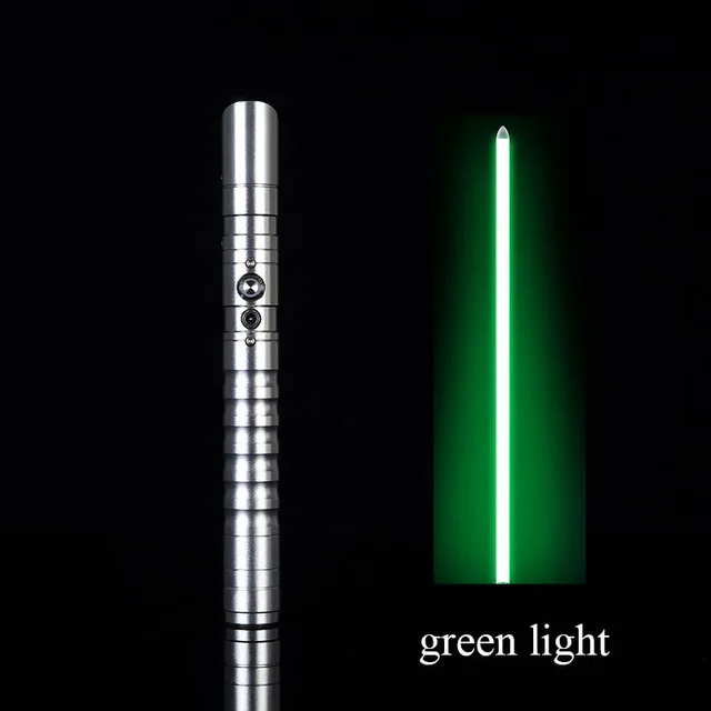 100 см светильник саблей джедай ситх светильник саблей 11 цветов светильник саблей металлический меч RGB светильник лазер Косплей мальчик грил светящаяся игрушка палка саблей - Цвет: Silver  HD green