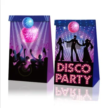 

Disco Fever Rainbow Ball Disco Paper Bags 1970s Themed Party Celebration Decorations Paper Gift Bags Party Bags Candy Bags