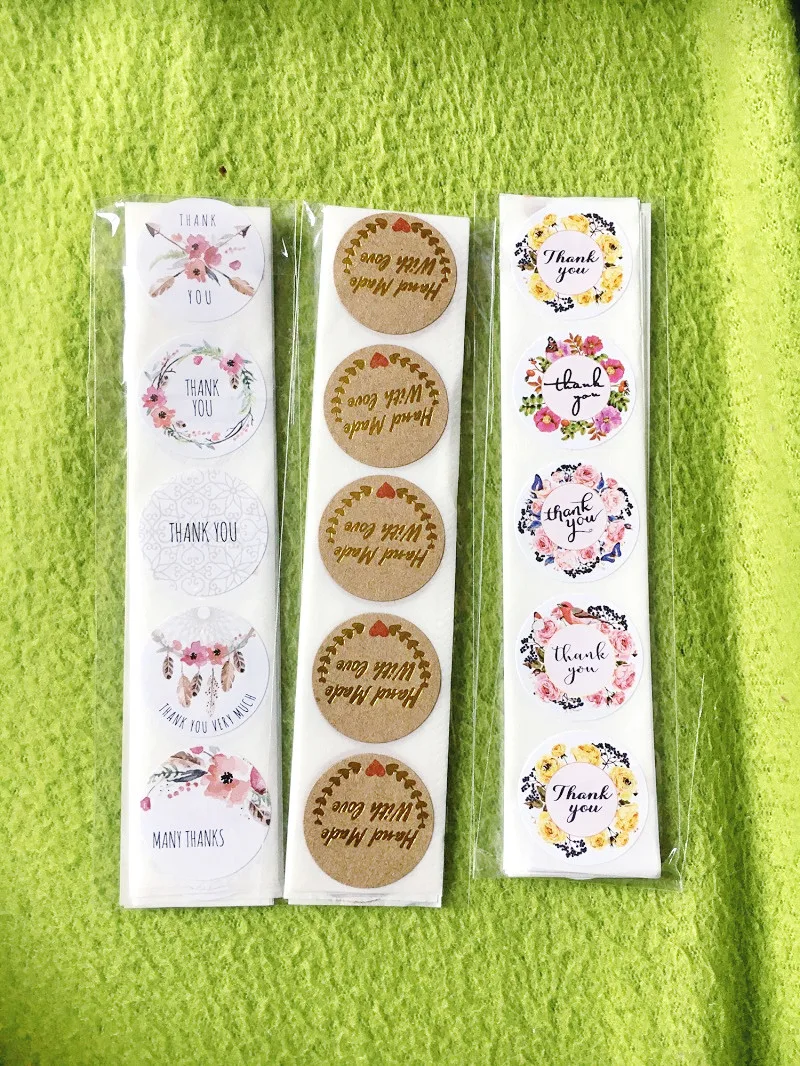 100PCS "Thank You for Your Order" Sticker Labels Wedding Birthday Party Stickers Gift Box Packaging Seals Sticker Self-adhesive