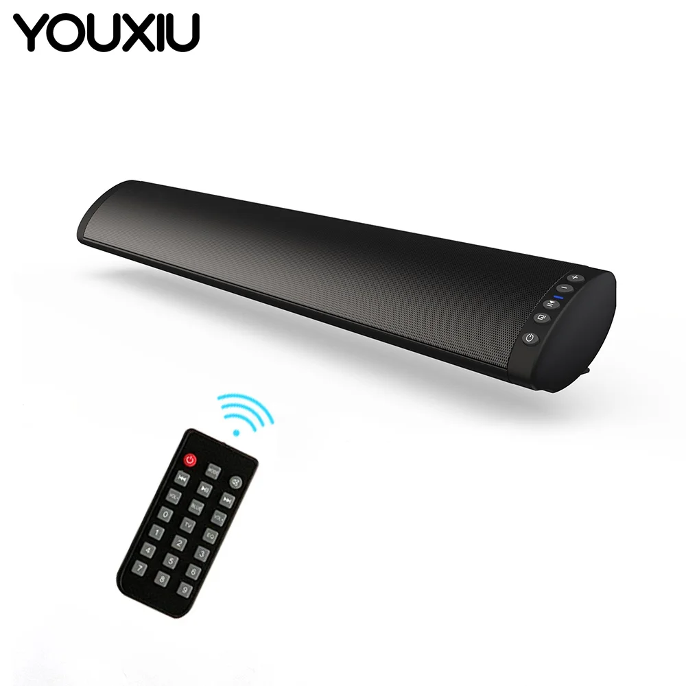 YOUXIU Bluetooth Саундбар 20 Вт беспроводные колонки Поддержка fm радио Hifi 3D стерео