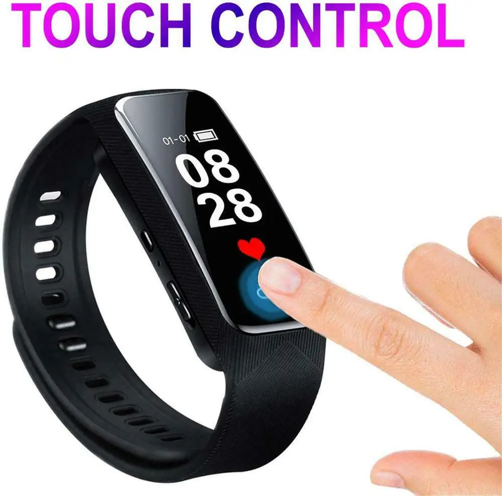 New Color Screen HD 1080P Cam Camera Voice Video Photo Recording Pen Sport SmartBand Wristband Smart Watch