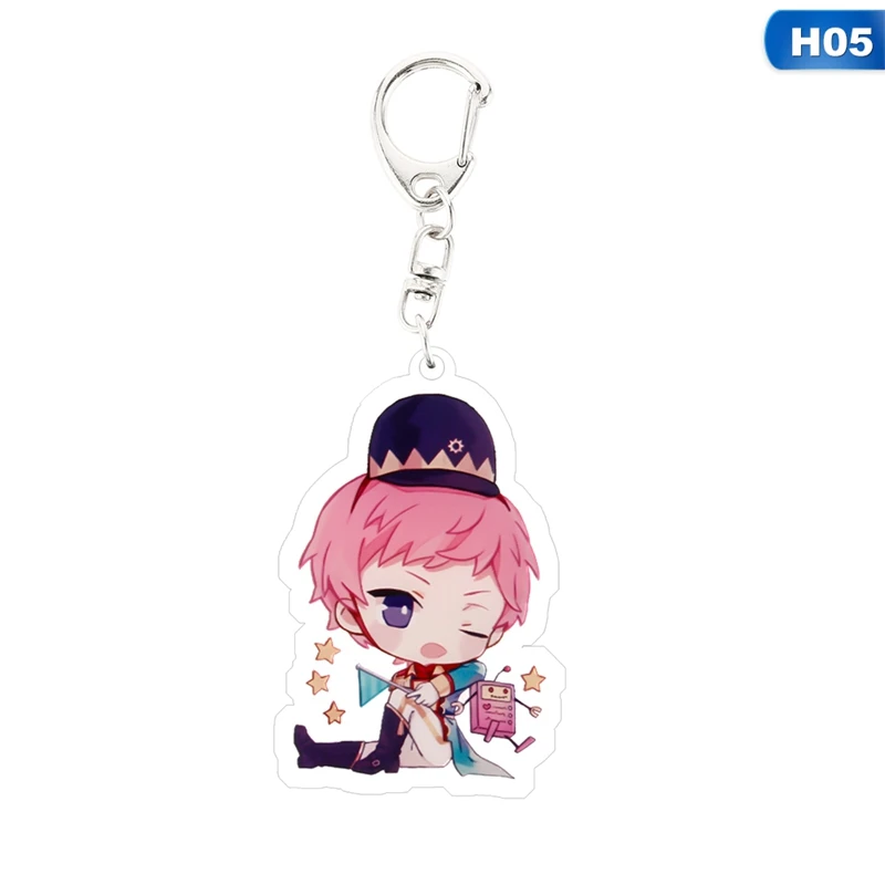 Игровой ансамбль со звездами Yuuki Makoto Mao Hokuto, брелок с двойным принтом, брелок с подвеской, Llavero