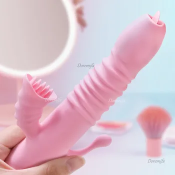 Tongue Licking Retractable Vibrator Anal Stimulation Female Masturbator Oral Sex Women s Masturbation Adult Products