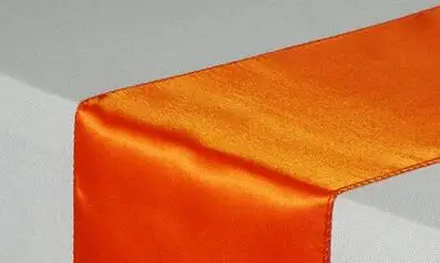 orange 20 шт., свадебные украшения, атласная настольная дорожка, юбка для стола, для дня рождения, вечеринки, отеля, банкета, поставка, Настольная дорожка, современная, camino de - Цвет: orange