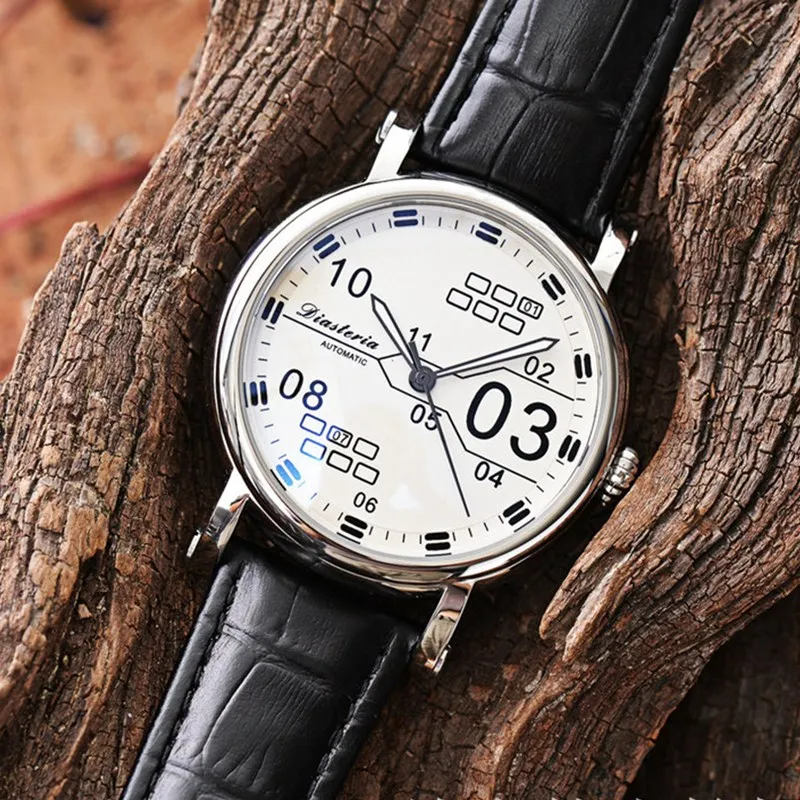 

Fashion Simple Men Mechanical Watches Automatic Self-Wind Luminous Clock Genuine Leather Mens Watch 30m Waterproof As Gift 2019