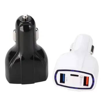 

Car Dual USB Charge Fast Car Charger QC3.0 Dual USB with Voltage and Current Display New Appearance Charging Head For iPhone