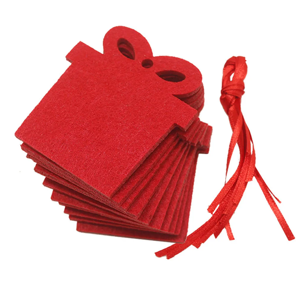 

10PCS Red Pendant Christmas Decoration Children'S Home Decoration Gift Free Shipping Merry Christmas Hanging ornament L*5