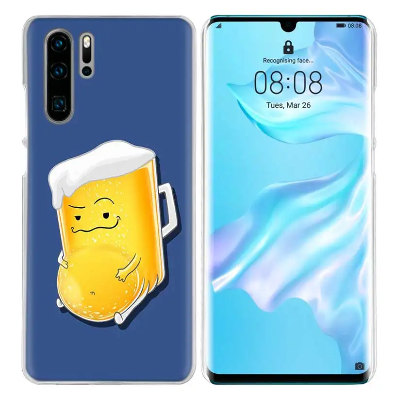 08 Жесткий чехол-накладка из поликарбоната для huawei Honor P20 mate 20 10 P10 P9 P8 8X9 Lite P Smart+ Plus Nova 3i прозрачный чехол с изображением пива - Цвет: 08