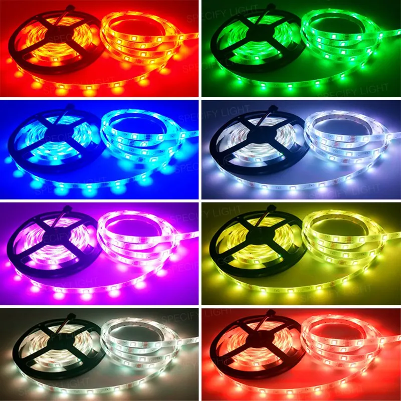 5M 10M 15M 20M RGB LED Stripe Light SMD 5050 IP65 Waterproof RGB Tape DC12V Ribbon Diode Flexible LED Strips Flexible Kit 24 Key Remote Controller APP (4)