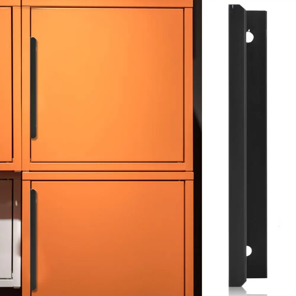 Black Hidden Cabinet Handles Zinc Alloy Kitchen Cupboard Finger Pulls